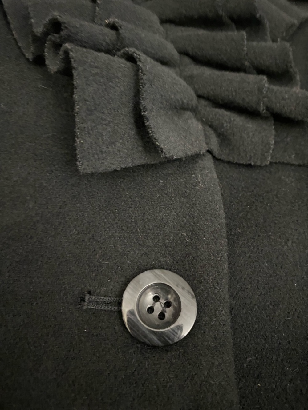 Spense Navy Ruffle Collar Blazer - Picture 9 of 9